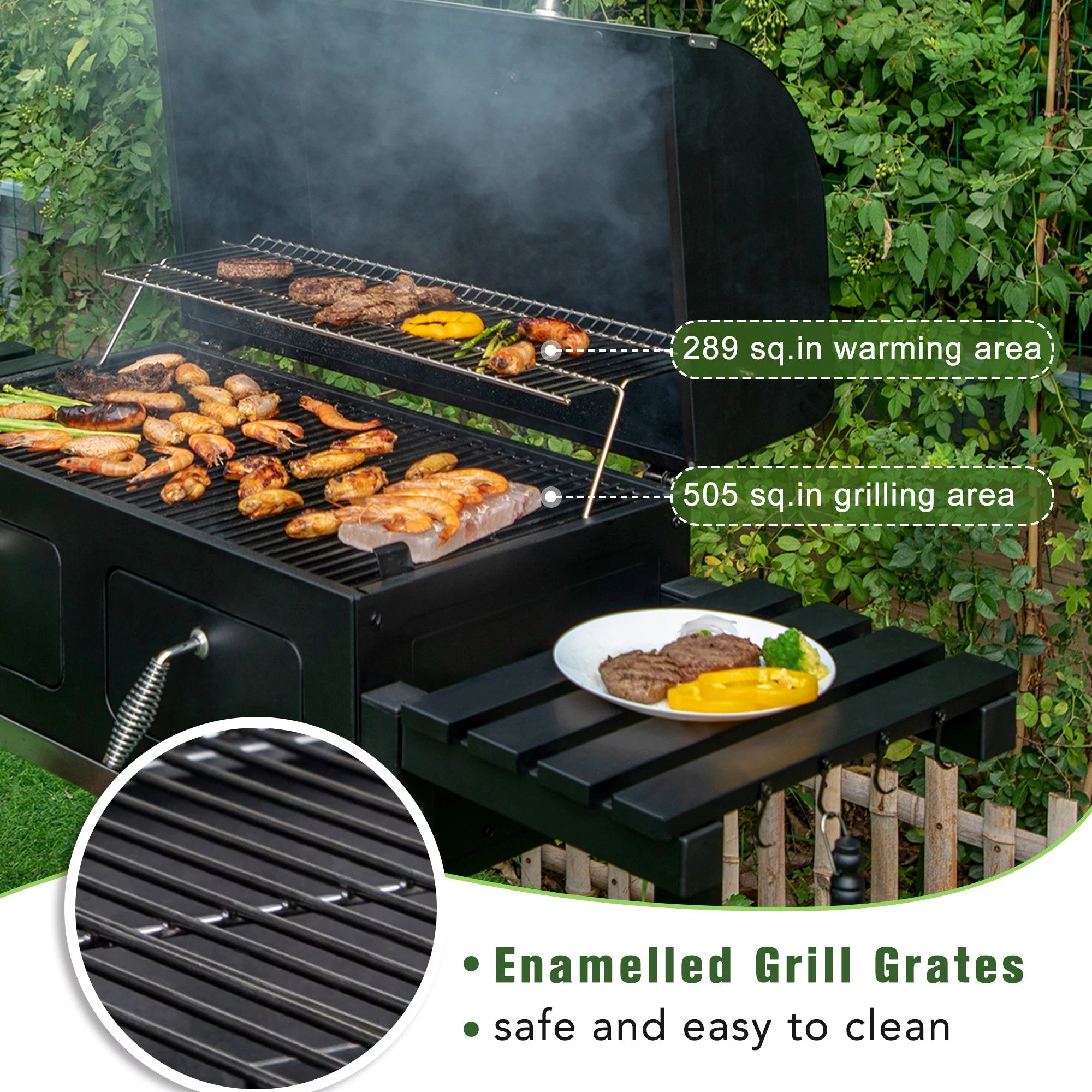 Sophia & William 34-inch BBQ Charcoal Grill Outdoor Portable