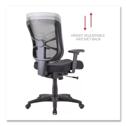 Alera Elusion Series 275 lb. Mid-Back Mesh Task Office Chair - Black