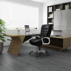 Boss High Back Executive Chair with Pewter Finished Base