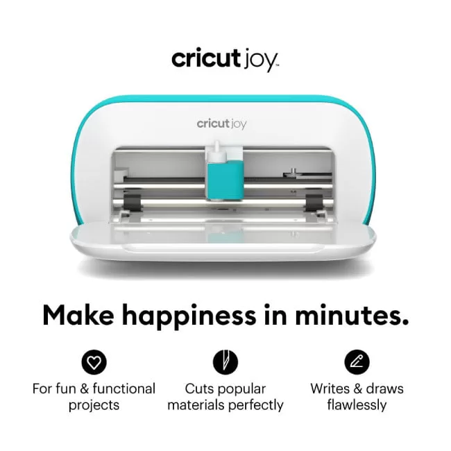 Cricut Joy Smart Machine with DIY Vinyl Decal Sampler & Essential Tools Starter Bundle