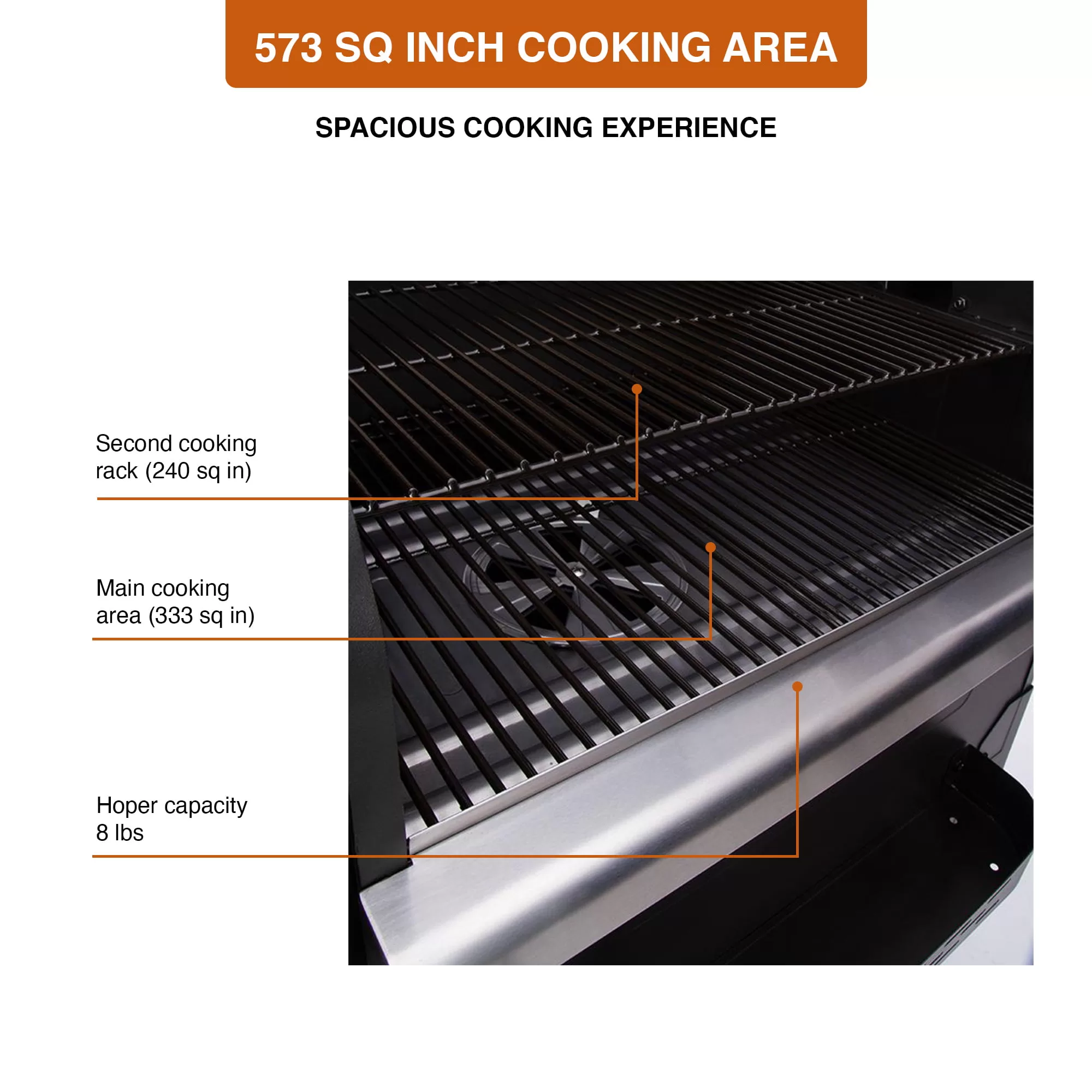 Z GRILLS ZPG-600D3E 573 sq. in. Wood Pellet Grill and Smoker 8-in-1 BBQ Stainless Steel