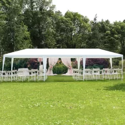 SUGIFT 10'x30' Wedding Party Tent Outdoor Canopy Tent with 5 Side Walls White