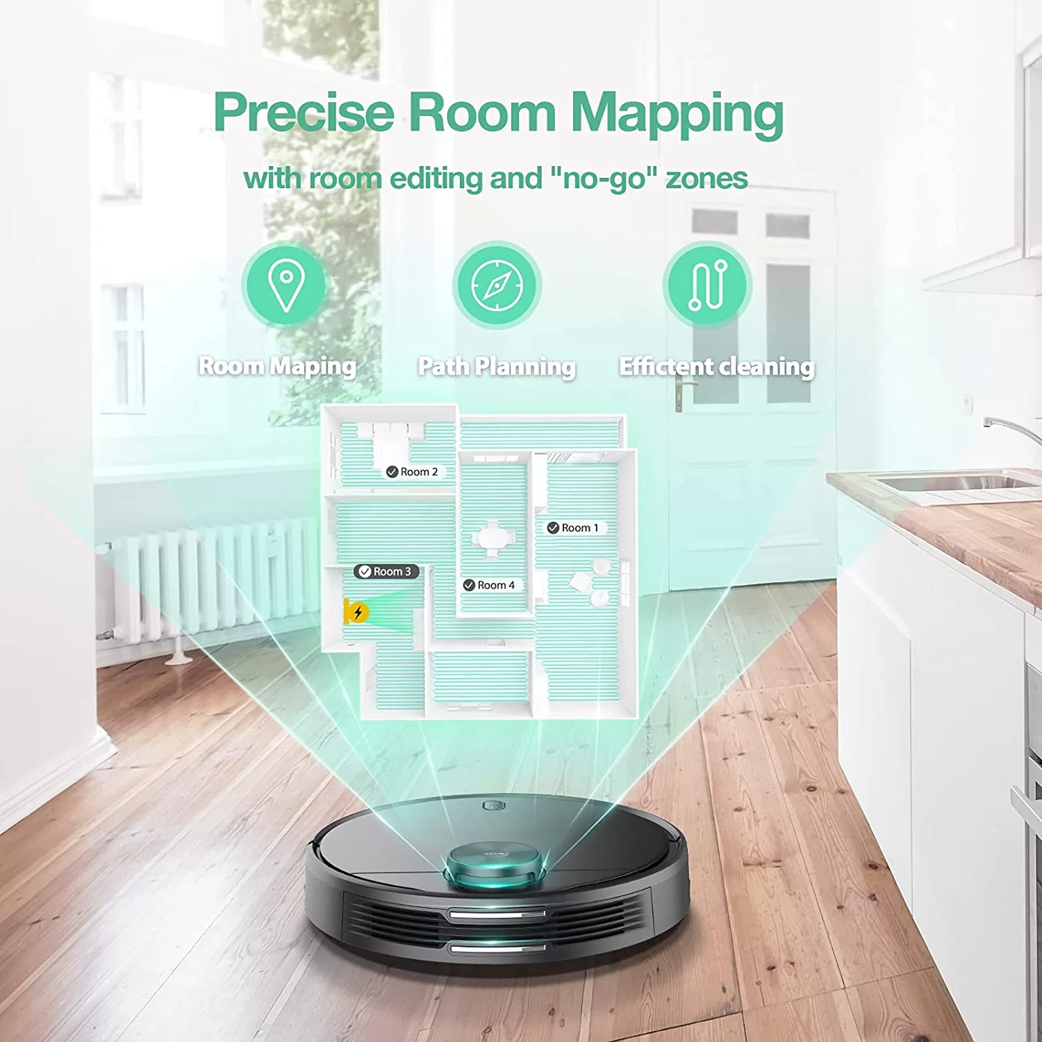 Wyze Robot Vacuum with LiDAR Room Mapping