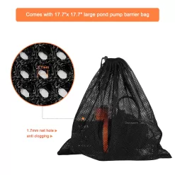 JEREPET 3400GPH Pond Pump with barrier bag, 22ft Max lift Submersible Water pump ,for waterfall,Koi pond fountains and statuary
