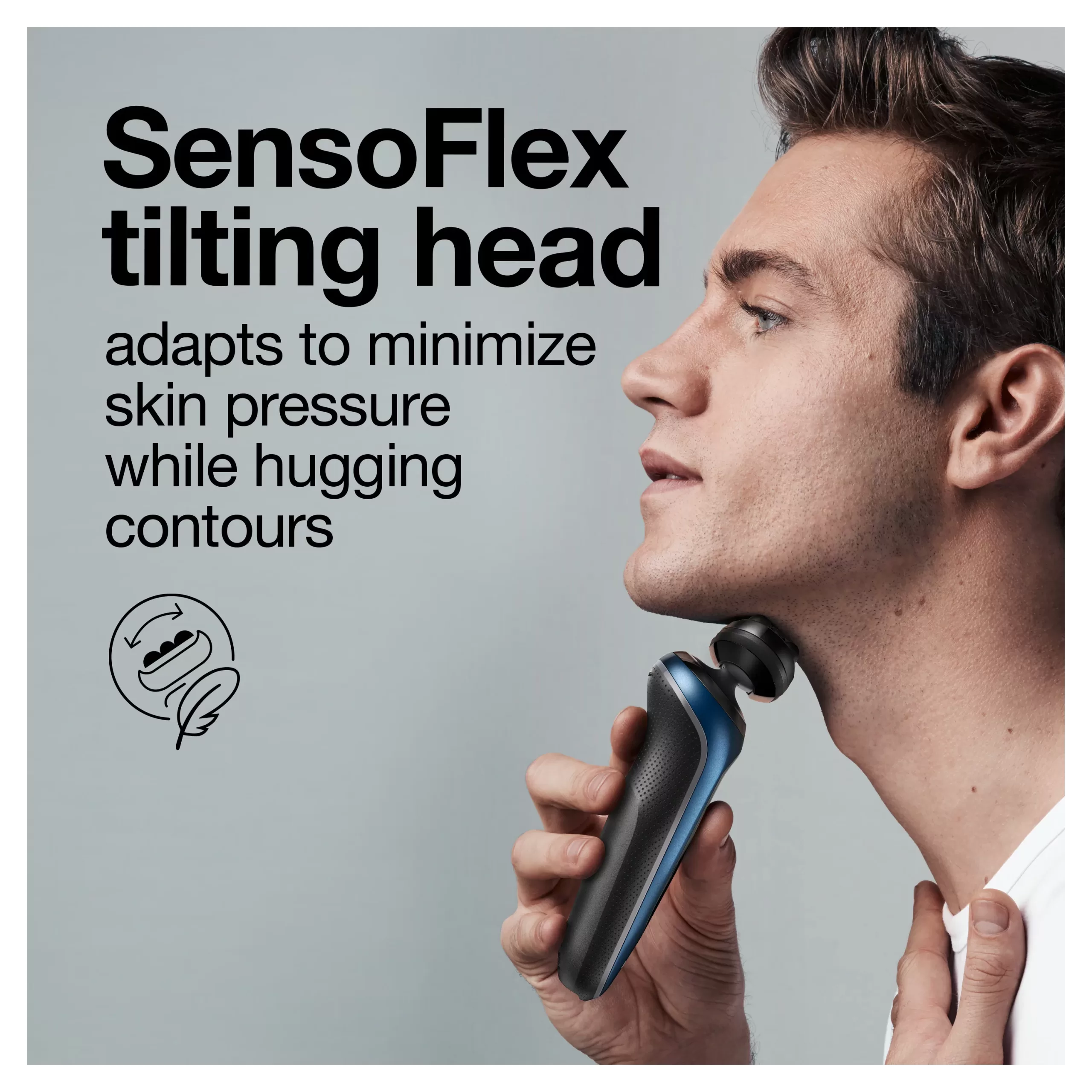 Braun Series 6 6020s Rechargeable Wet Dry Men's Electric Shaver, Blue - Image 6