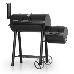 MF Studio 28'' BBQ Charcoal Grill with Offset Smoker for Backyard and Camping
