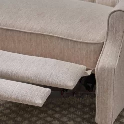 Noble House Apaloosa Beige Nailhead Trim Recliner