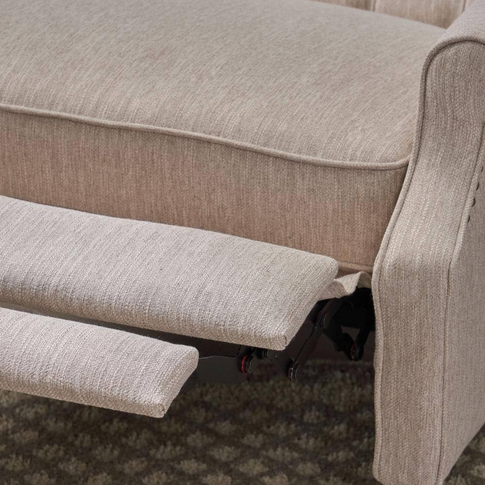 Noble House Apaloosa Beige Nailhead Trim Recliner