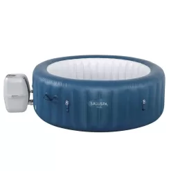 Bestway 60030E-BW + 28503E SaluSpa Milan Airjet Plus Portable 6-Person Inflatable Hot Tub with Intex LED Light