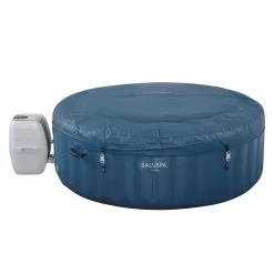 Bestway 60030E-BW + 28503E SaluSpa Milan Airjet Plus Portable 6-Person Inflatable Hot Tub with Intex LED Light