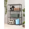 TRINITY PRO Black 4-Tier Steel Wire Garage Storage Shelving Unit (48 in. W x 72 in. H x 18 in. D)