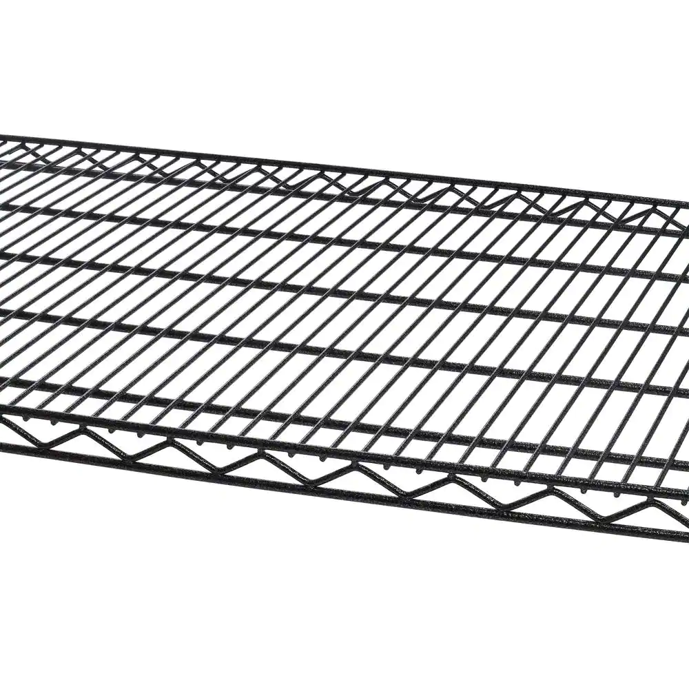 TRINITY TBFPBA-0920 PRO Black 4-Tier Rolling Steel Wire Garage Storage Shelving Unit (36 in. W x 77 in. H x 18 in. D)