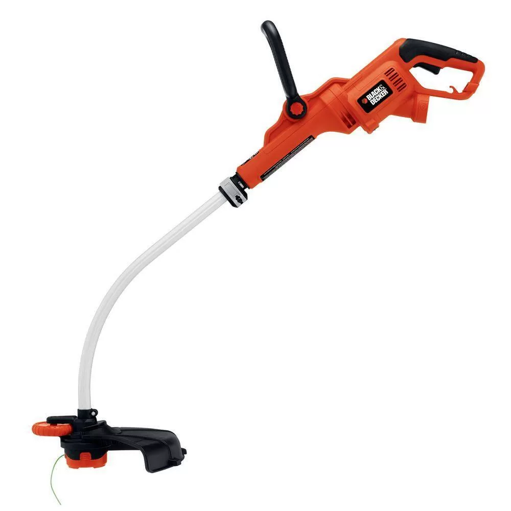 BLACK+DECKER GH3000 14 in. 7.5 AMP Corded Electric Curved Shaft 0.080 in. Single Line 2-in-1 String Trimmer & Lawn Edger with Automatic Feed