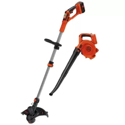 BLACK+DECKER LCC140 40V MAX Brushless Cordless Battery Powered String Trimmer (1) 2Ah Battery & Charger & Leaf Blower (Tool Only)