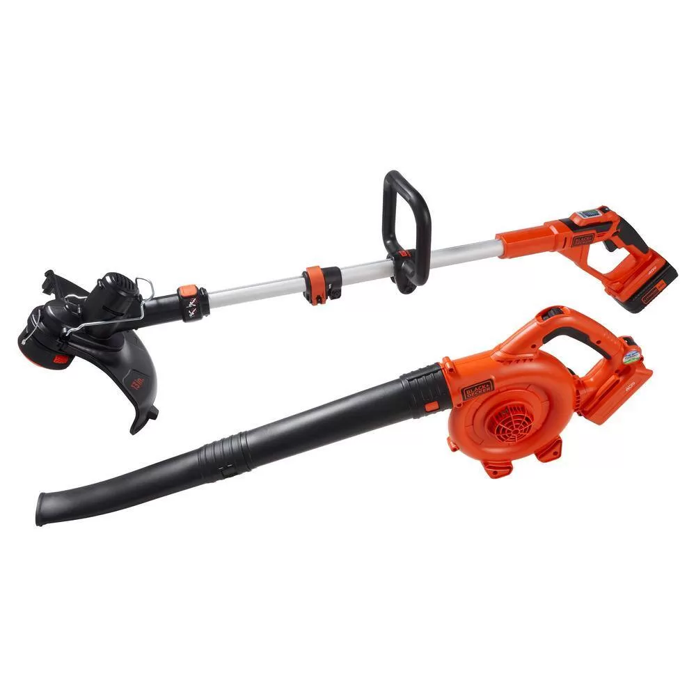 BLACK+DECKER LCC140 40V MAX Brushless Cordless Battery Powered String Trimmer (1) 2Ah Battery & Charger & Leaf Blower (Tool Only)
