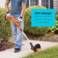 BLACK+DECKER LCC221 20V MAX Cordless Battery Powered String Trimmer & Leaf Blower Combo Kit with (1) 1.5 Ah Battery and Charger