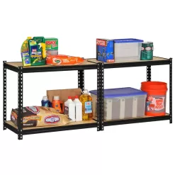 Muscle Rack 5-Tier Heavy Duty Steel Garage Storage Shelving Unit in Black (48 in. W x 72 in. H x 24 in. D)