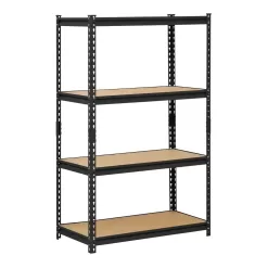Muscle Rack 5-Tier Heavy Duty Steel Garage Storage Shelving Unit in Black (48 in. W x 72 in. H x 24 in. D)