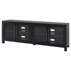 Meyer&Cross Quincy 68 in. Black Grain TV Stand Fits TV's up to 80 in.