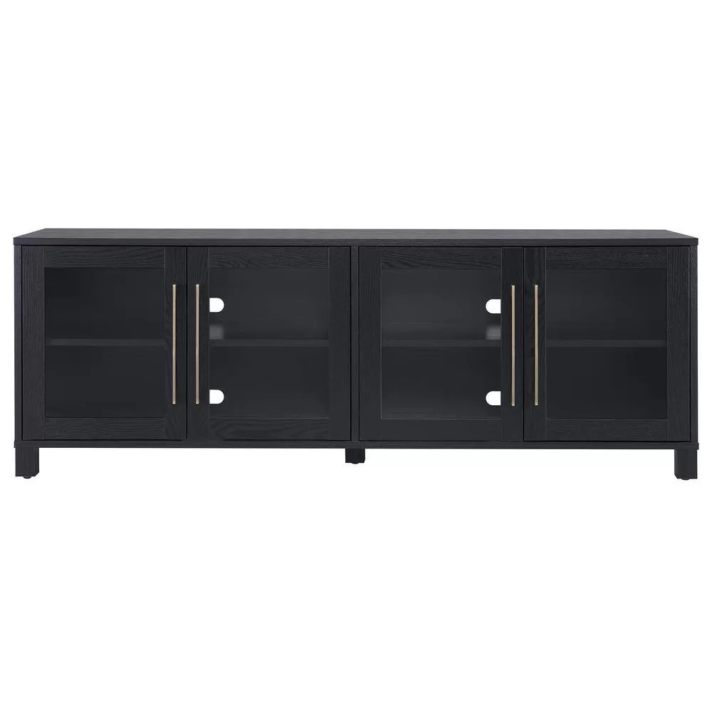 Meyer&Cross Quincy 68 in. Black Grain TV Stand Fits TV's up to 80 in.