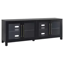 Meyer&Cross Quincy 68 in. Black Grain TV Stand Fits TV's up to 80 in.