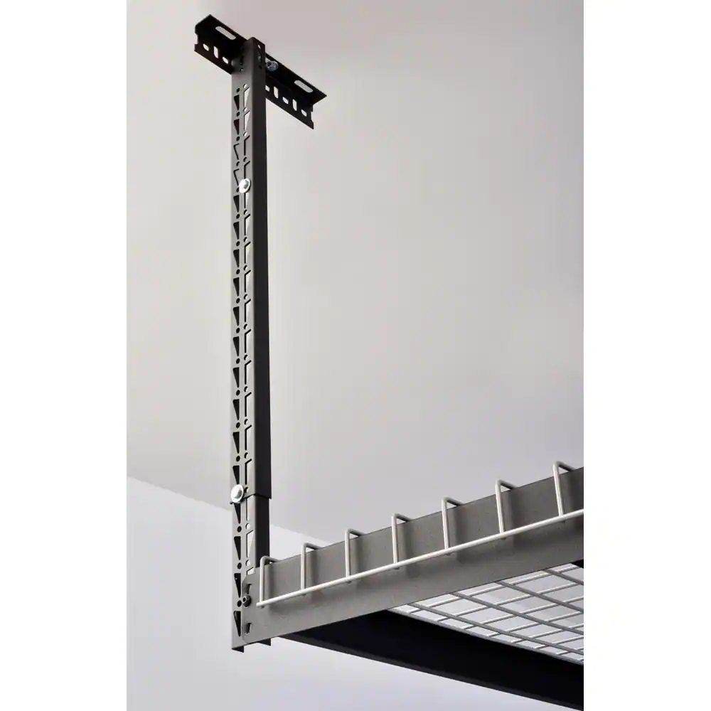 Husky ACR3296B-P Adjustable Height Overhead Ceiling Mount Garage Rack in Black (42 in. H x 96 in. W x 32 in. D)