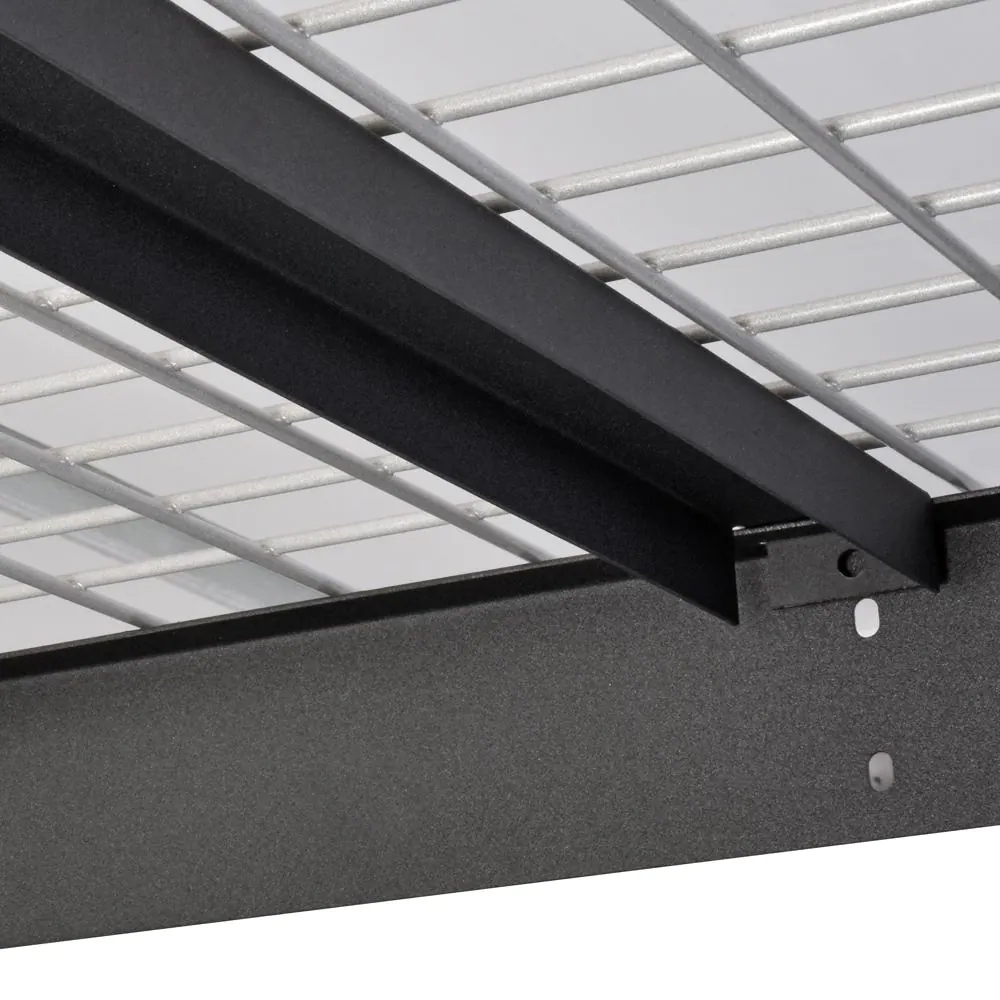 Husky ACR3296B-P Adjustable Height Overhead Ceiling Mount Garage Rack in Black (42 in. H x 96 in. W x 32 in. D)