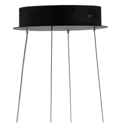 JONATHAN Y JYL7219A Alexia 25 in. Black Abstract Integrated LED Metal Adjustable Pendant
