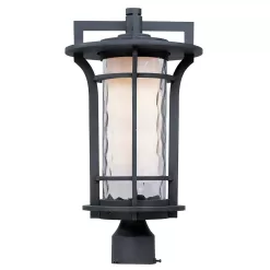Maxim Lighting Oakville 10 in. Wide 1-Light Outdoor Black Oxide Post Light