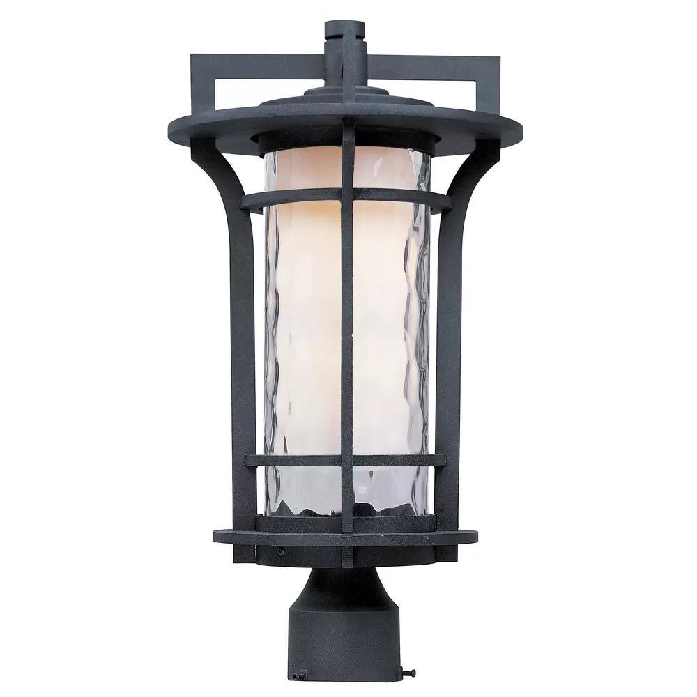 Maxim Lighting Oakville 10 in. Wide 1-Light Outdoor Black Oxide Post Light