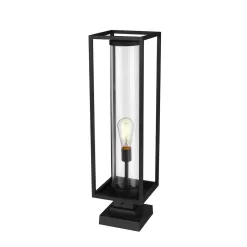Unbranded Dunbroch 28.75 in. 1-Light Black Aluminum Hardwired Outdoor Weather Resistant Pier Mount Light With No Bulb Included
