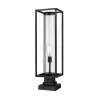 Unbranded Dunbroch 28.75 in. 1-Light Black Aluminum Hardwired Outdoor Weather Resistant Pier Mount Light With No Bulb Included