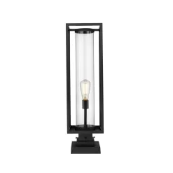 Unbranded Dunbroch 28.75 in. 1-Light Black Aluminum Hardwired Outdoor Weather Resistant Pier Mount Light With No Bulb Included