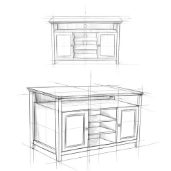 Simpli Home Amherst Solid Wood 54 in. Wide Transitional TV Media Stand in Black for TVs Upto 60 in.