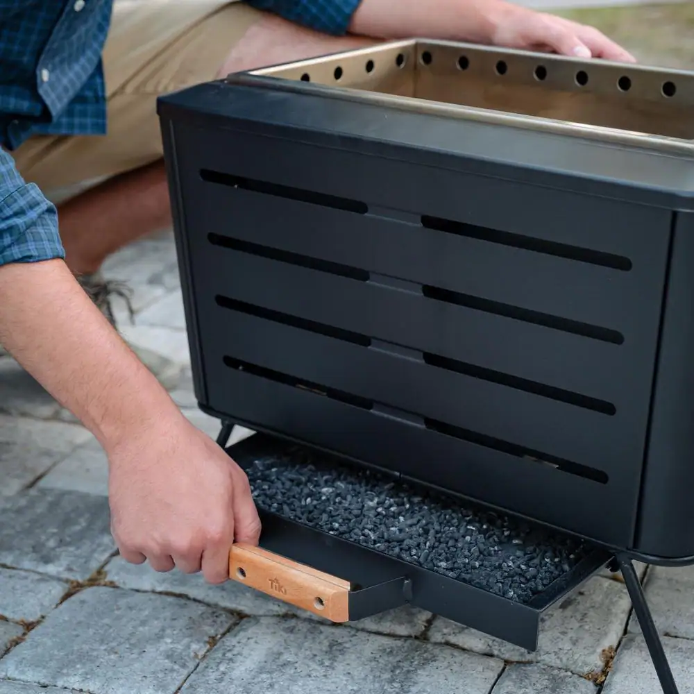 TIKI 112000268 Portable Fire Pit Metal Black
