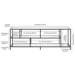 Meyer&Cross Winthrop 70 in. Blackened Bronze Rectangle TV Stand Fits TV's up to 80 in.