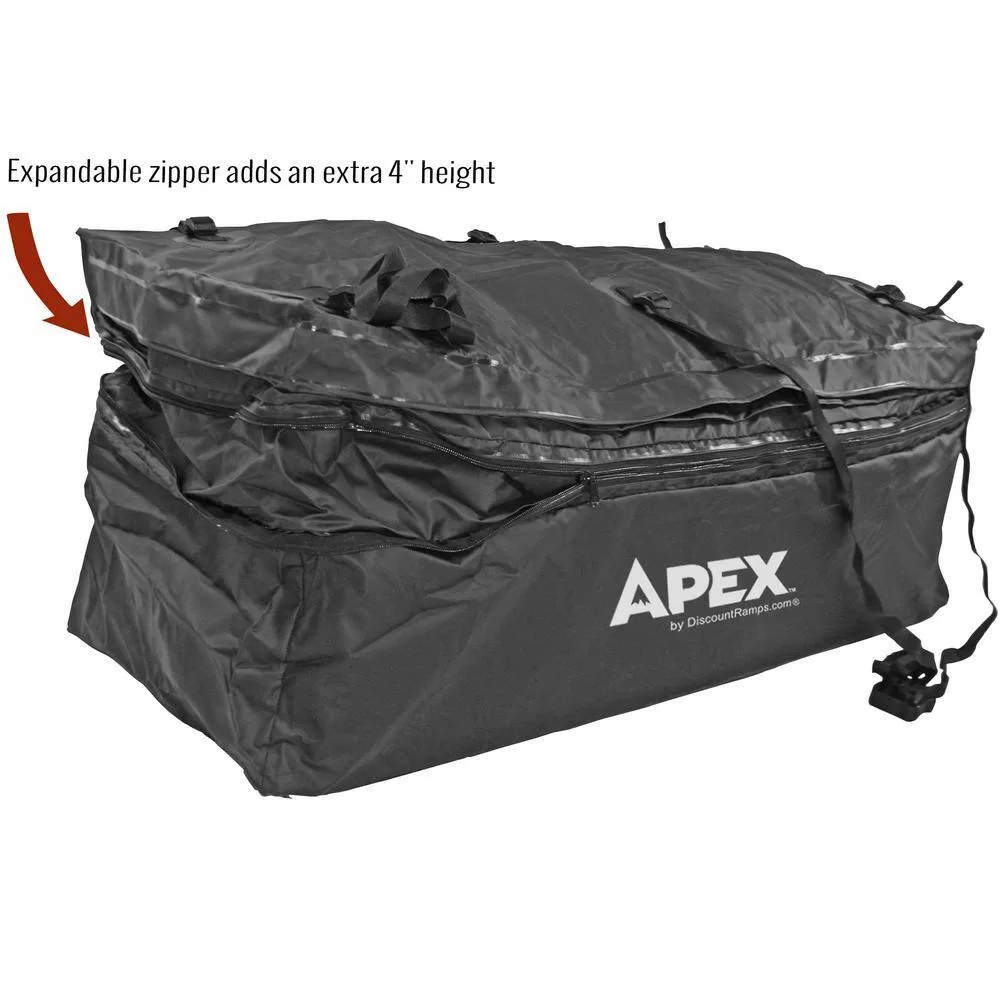Apex CSBG-60 60 in. Waterproof Hitch Cargo Carrier Rack Bag with Expandable Height