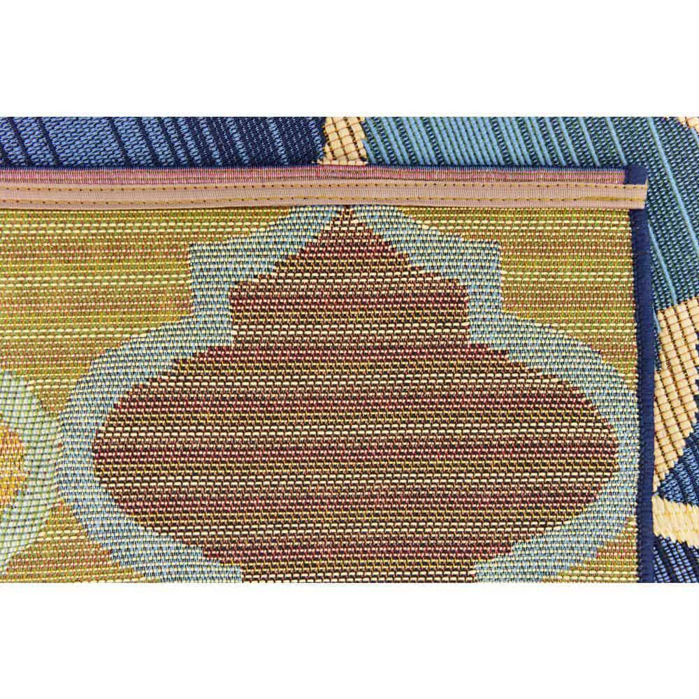 Unique Loom Outdoor Eden Trellis Blue 10' 0 x 12' 0 Area Rug