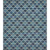 Unique Loom Outdoor Eden Trellis Blue 10' 0 x 12' 0 Area Rug