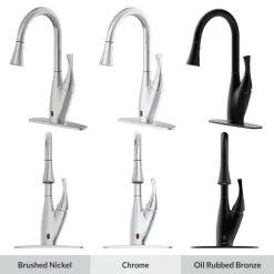 FLOW X Series Single-Handle Pull-Down Sprayer Kitchen Faucet with Motion Sensor in Brushed Nickel