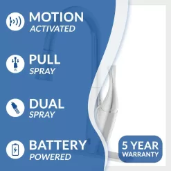 FLOW X Series Single-Handle Pull-Down Sprayer Kitchen Faucet with Motion Sensor in Brushed Nickel