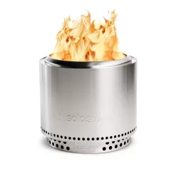 Solo Stove Bonfire 2.0 with Stand, Smokeless Fire Pit | Wood Burning Fireplaces w/ Removable Ash Pan, Stainless Steel, H: 16.75 in x Dia: 19.5 in, 25.1 lbs