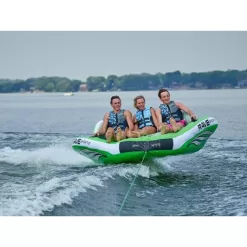 RAVE Sports Inflatable Wake Hawk Towable Boating Water Tube Raft, Green