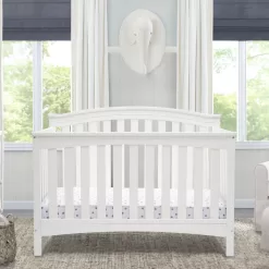 Delta Children Waverly 6-in-1 Convertible Baby Crib, Bianca White