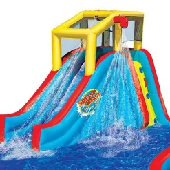 Banzai Slide N' Soak Inflatable Outdoor Kids Splash Pool Water Park