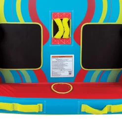 Connelly Fun 2 Person Inflatable 2 Way Towable Water Inner Tube, Multicolor