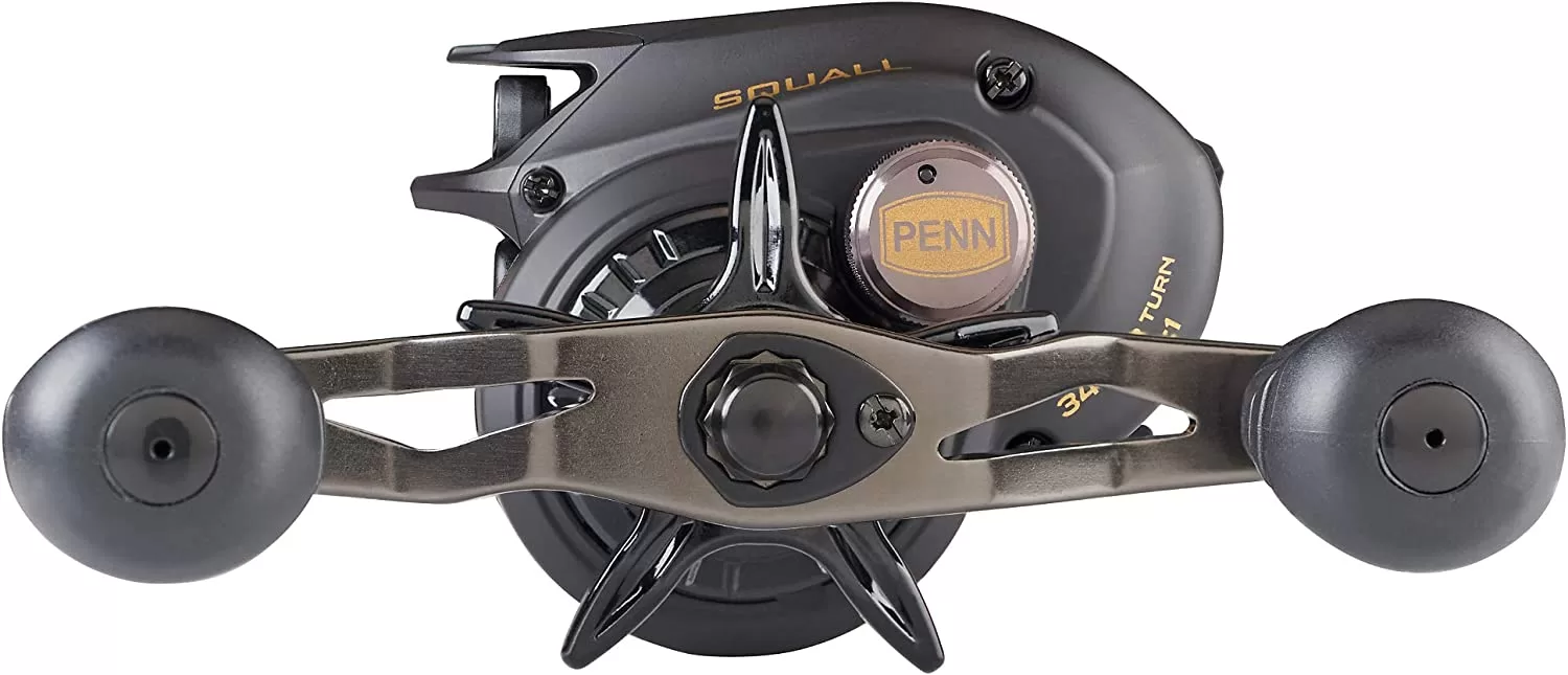 PENN Squall Low Profile Baitcast Reel, Size 300, Left-Hand Position