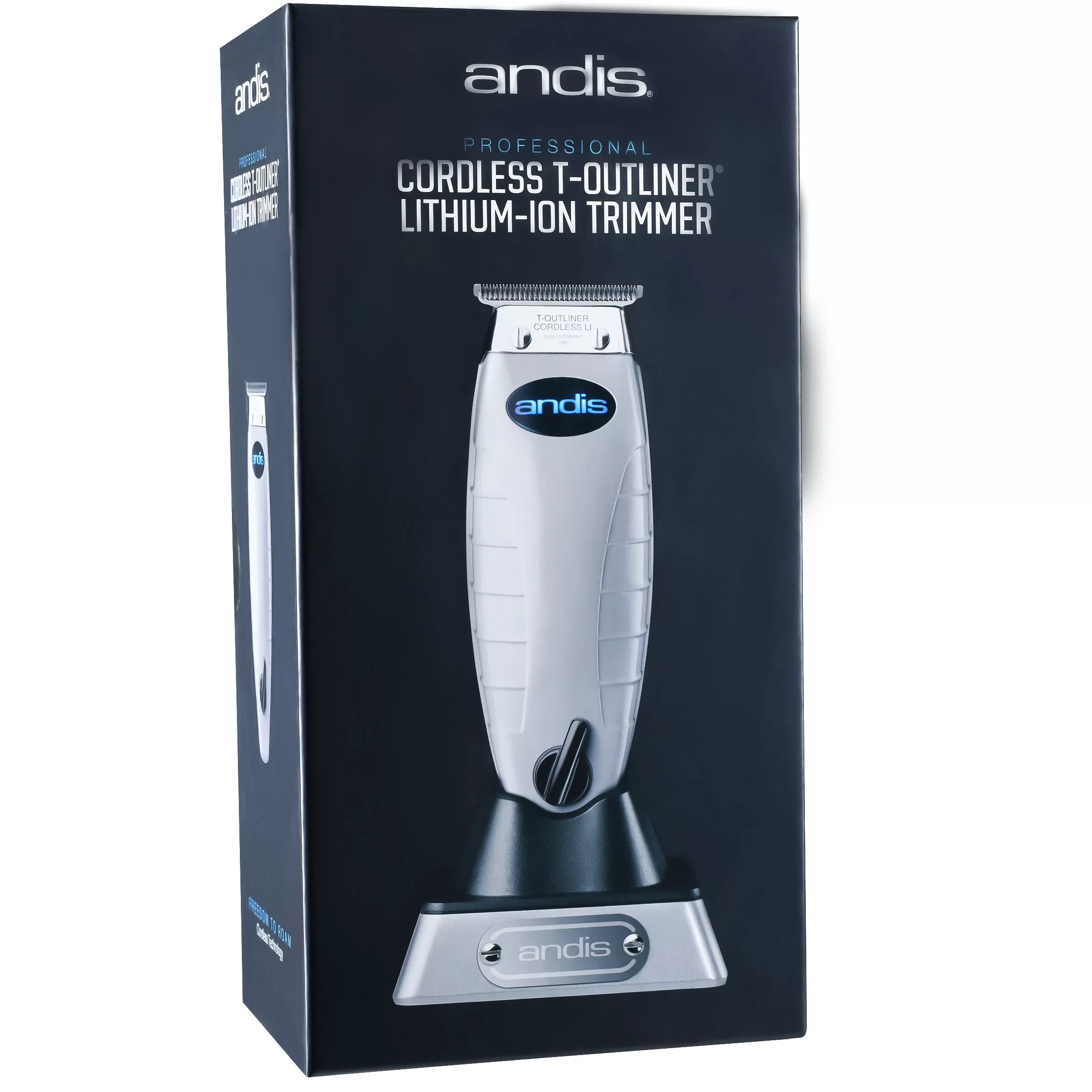 Andis Cordless T-Outliner Trimmer with BeauWis Blade Brush