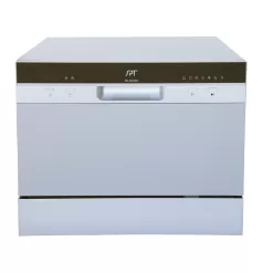 Sunpentown SD-2224DS Countertop Dishwasher with Delay Start & LED – Silver