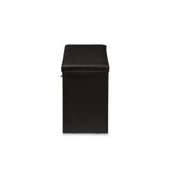 Baxton Studio Foley Entryway Cushioned Bench Shoe Rack Cabinet Organizer